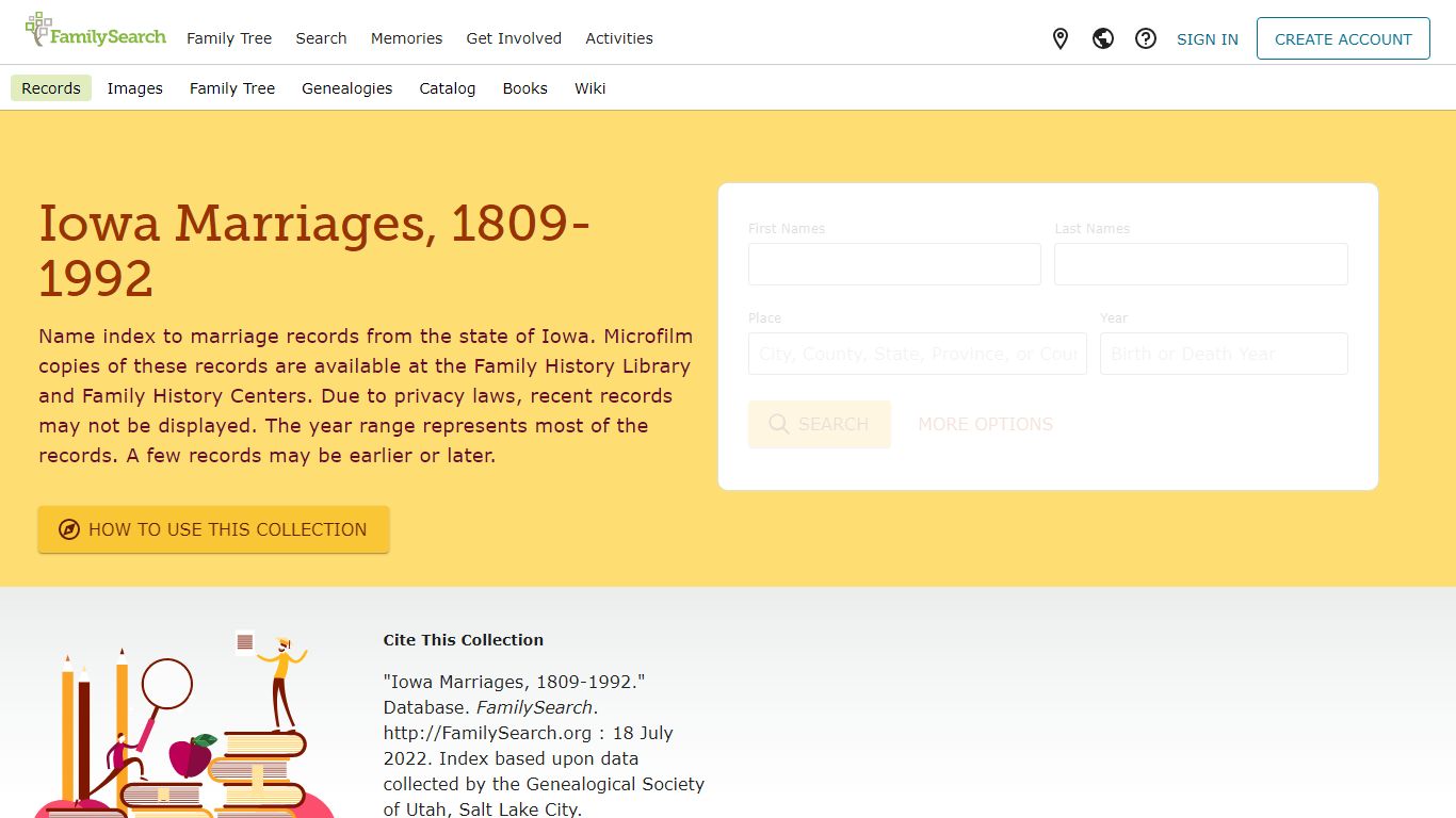 Iowa Marriages, 1809-1992 • FamilySearch